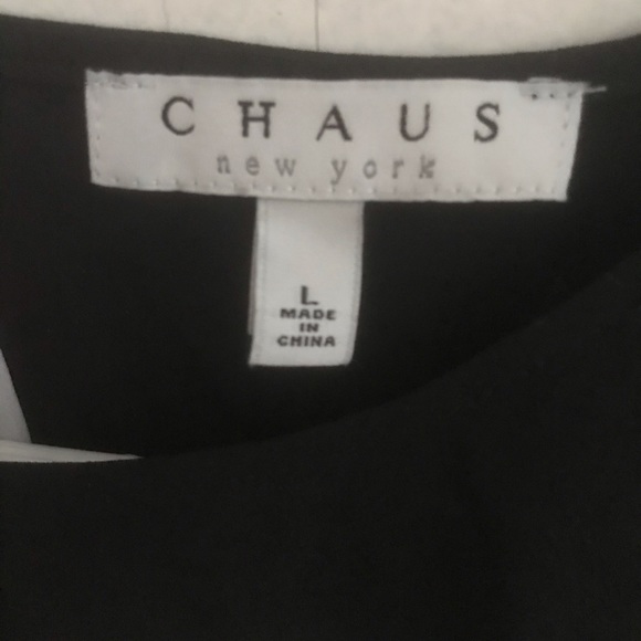 Black and white block blouse - Picture 4 of 6